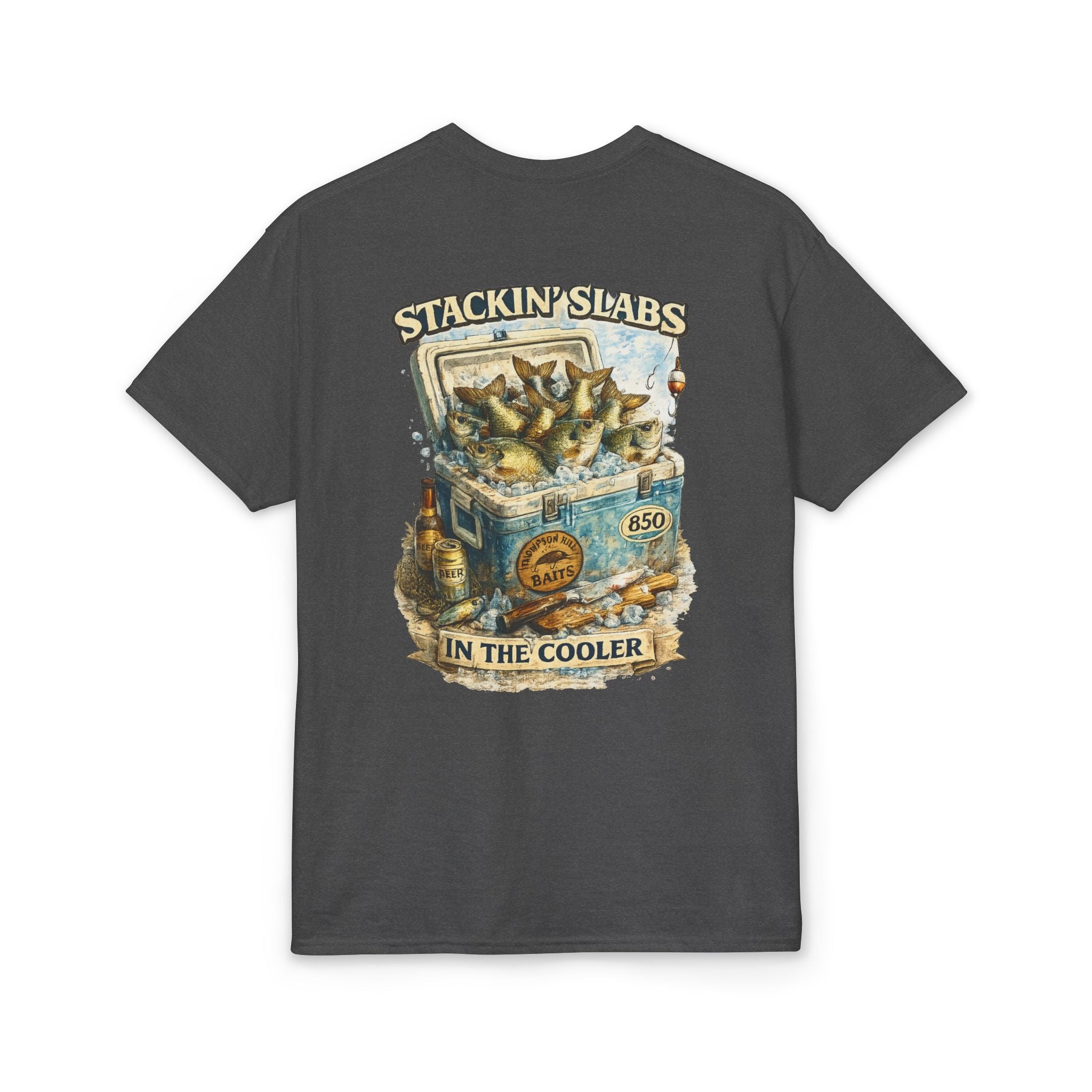 Stackin' Slabs Cooler Graphic T-Shirt — 'Stackin' Slabs in the Cooler' Fishing & BBQ Tee