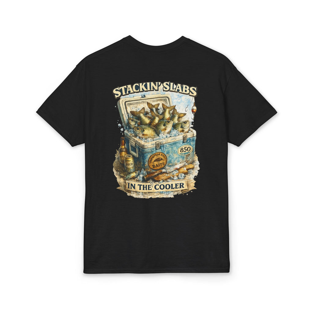 Stackin' Slabs Cooler Graphic T-Shirt — 'Stackin' Slabs in the Cooler' Fishing & BBQ Tee
